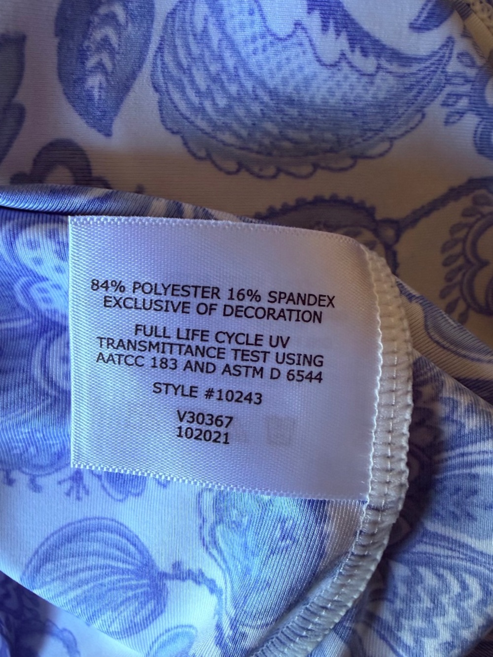Coolibar Blue Paisley Sun Cover Up Dress Hoodie XL - Picture 9 of 9